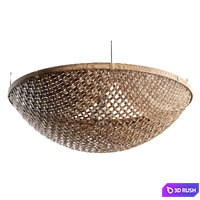 Wicker rattan pendant lights 3D Model Corona