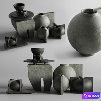 Kyoto vase big_ Osaka bowl_ designed by 101 copenhagen 3D Model Vray, Corona