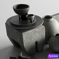 Kyoto vase big_ Osaka bowl_ designed by 101 copenhagen 3D Model Vray, Corona