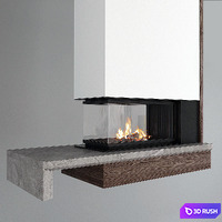 Fireplace 3D Model Vray