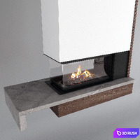 Fireplace 3D Model Vray