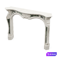 Fireplace rare marble Rococo 3D Model Vray, Corona