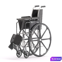 Drive Medical Silver Sport 2 Wheelchair 3D Model Vray, Corona