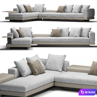 Connery Sofa 3D Model Vray, Corona