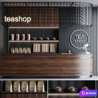 Cafe Teashop 1 3D Model Vray, Corona