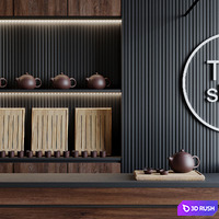 Cafe Teashop 1 3D Model Vray, Corona