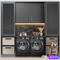 Laundry set 07 3D Model Vray, Corona