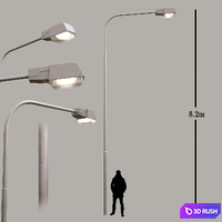 Street Light 02 3D Model Corona