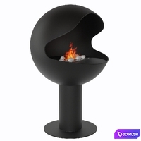 Biofireplace floor LuxFire "John Silver" 3D Model Vray, Corona