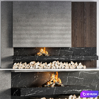 Fireplace 08 3D Model Vray, Corona