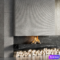 Fireplace 08 3D Model Vray, Corona