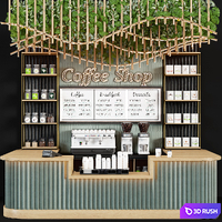 Cafe Vol 10 3D Model Vray, Corona