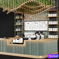 Cafe Vol 10 3D Model Vray, Corona