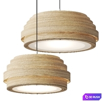 Ay Illuminate Thin Wood Pendant Lamp 3D Model Vray
