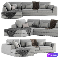Ralph Modern Sofa 3D Model Vray, Corona