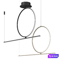 Ondaluce Acrobat plafoniera Led 3D Model Corona