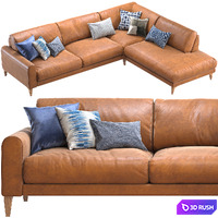 Joy sectional sofa 296 cm 2 3D Model Vray, Corona