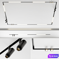 Arkoslight Set 4 3D Model Vray, Corona