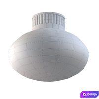 Ceiling lamp in brass, bamboo and frosted glass, Dolce 3D Model Vray, Corona