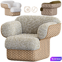 Basket Lounge Chair Gubi 3D Model Vray, Corona