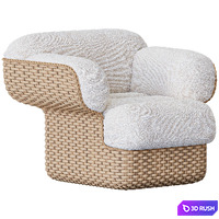 Basket Lounge Chair Gubi 3D Model Vray, Corona