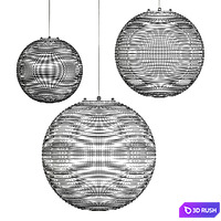 Vitra Akari Pendant 3D Model Vray