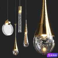 Hanging Lamps 3D Model Vray