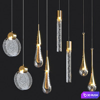 Hanging Lamps 3D Model Vray