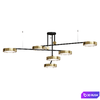 Ceiling chandelier LED Rapis 07647-6,20(4000k)-53455 3D Model Corona