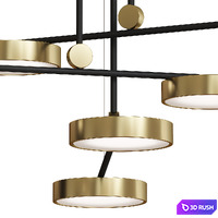 Ceiling chandelier LED Rapis 07647-6,20(4000k)-53455 3D Model Corona