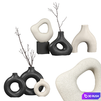 Decorative set with H&amp;M Home vases and branches 3D Model Corona