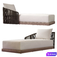 Havana arm chaise RH 3D Model Corona