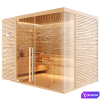 Finnish bath sauna, steam room 3D Model