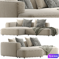 Roxen sofa 3D Model Vray, Corona