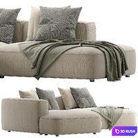 Roxen sofa 3D Model Vray, Corona