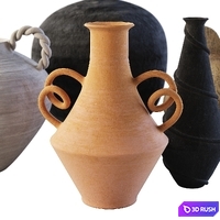 Decoration Vases set 3D Model Vray, Corona