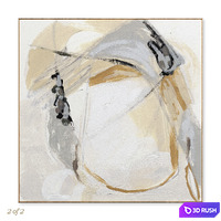 Large Abstract Neutral Textural Wall Art C-741 3D Model Vray, Corona