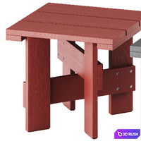 Crate Outdoor Table by Hay 3D Model Corona