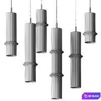 Brokis Bamboo Forest Pendant Lamps 3D Model Vray, Corona