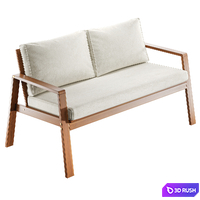 Frares sofa 3D Model Corona