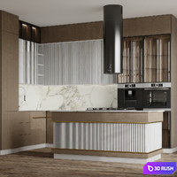 Kitchen 072 3D Model Vray, Corona