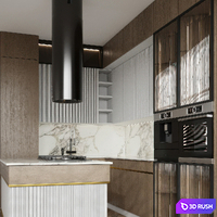 Kitchen 072 3D Model Vray, Corona