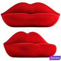 Gufram Bocca Sofa 3D Model Vray