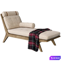 Knoll Klismos Chaise Longue 3D Model Corona