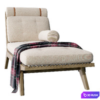 Knoll Klismos Chaise Longue 3D Model Corona