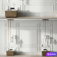 Wall panel composition vol 3 bedroom 3D Model Corona