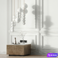 Wall panel composition vol 3 bedroom 3D Model Corona