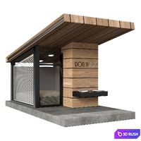 Modern dog house MDK9 by RAH:Design 3D Model Corona