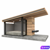 Modern dog house MDK9 by RAH:Design 3D Model Corona