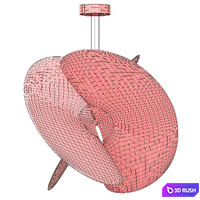 Luceplan Levante Lamp 3D Model Vray